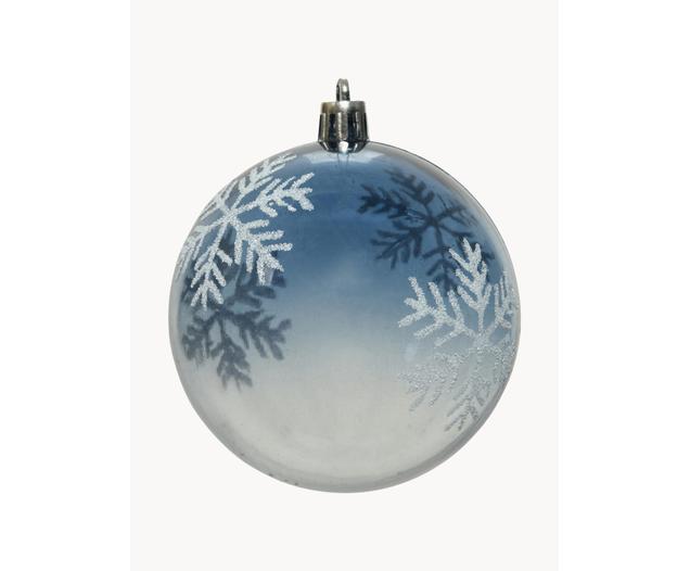 Palline Di Natale Infrangibili Blue Snowflake Pz Westwing