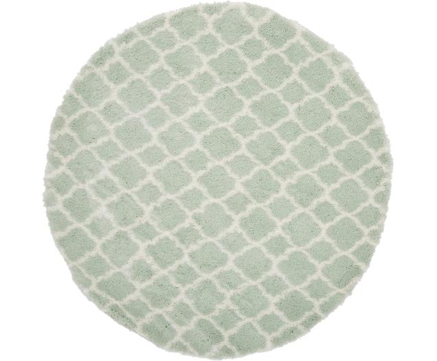 Runder Hochflor Teppich Mona In Mintgr N Creme Westwing