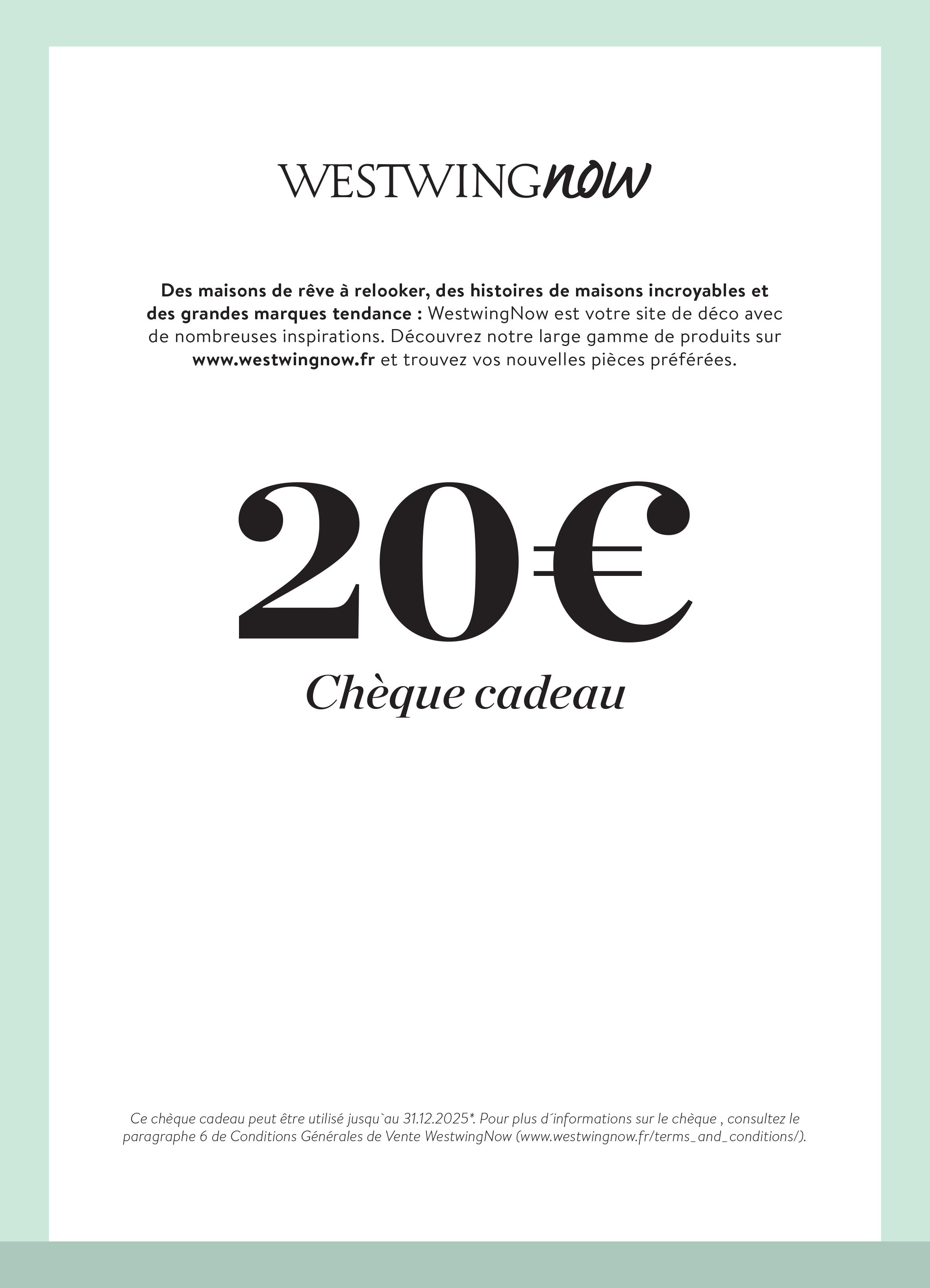 Cheque Cadeau A Imprimer Westwingnow