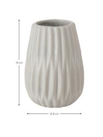 Petit vase Wilma, 3 élém., Grès cérame, Gris, blanc, rose, Lot de différentes tailles
