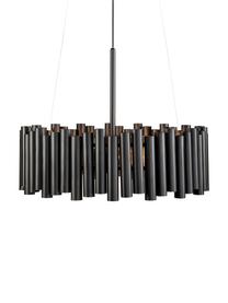 Lámpara de techo Level, estilo moderno, Pantalla: metal recubierto, Anclaje: metal recubierto, Cable: cubierto en tela, Negro, Ø 53 x Al 20 cm