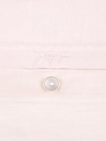 Parure copripiumino reversibile Malin, Fronte: modello in marmo, rosa Retro: rosa, monocolore, 155 x 200 cm + 1 federa 50 x 80 cm