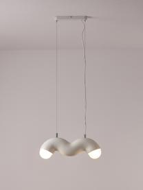 Lámpara de techo Memphis, Poliresina, Blanco crema, An 50 x F 11 cm