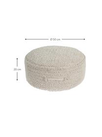 Ručně vyrobený dětský puf Chill, Béžová, Ø 50 cm, V 20 cm