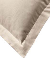 Baumwollsatin-Kopfkissenbezug Premium, Webart: Satin Fadendichte 400 TC,, Beige, B 40 x L 80 cm
