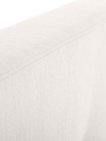 Letto imbottito in tessuto grigio con piedini in legno Moon, Rivestimento: poliestere (tessuto testu, Piedini: legno di quercia massicci, Tessuto greige, 180 x 200 cm