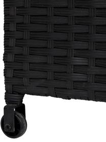 Boîte de rangement à roulettes pour jardin Tullus, Rotin, plastique, Noir, larg. 133 x prof. 54 cm