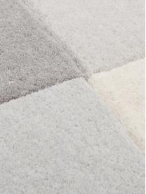 Alfombra artesanal de lana Keith, Parte superior: 100% lana, Reverso: 100% algodón Las alfombra, Beige, gris, An 120 x L 180 cm (Tamaño S)