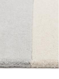 Alfombra artesanal de lana Keith, Parte superior: 100% lana, Reverso: 100% algodón Las alfombra, Beige, gris, An 120 x L 180 cm (Tamaño S)