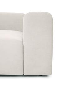 Modulares Sofa Lena (3-Sitzer)  mit Hocker in Cremeweiß, Bezug: Webstoff (88% Polyester, , Gestell: Kiefernholz, Schichtholz,, Füße: Kunststoff, Webstoff Weiß, B 209 cm x T 181 cm