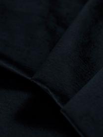 Divano letto 3 posti in velluto con contenitore Byron, Rivestimento: velluto di poliestere Il , Velluto blu scuro, nero, Larg. 250 x Prof. 105 cm