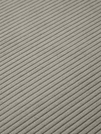 Voetenbank Lennon in grijs van corduroy, Bekleding: corduroy (92% polyester, , Frame: massief grenenhout, FSC-g, Poten: kunststof De poten bevind, Corduroy grijs, B 88 cm x H 43 cm
