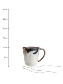Handgemachte Tassen Jules aus Steingut mit Farbverlauf, 2 Stück, Steingut, Beige- und Brauntöne, Schwarz, Ø 10 x H 10 cm, 400 ml