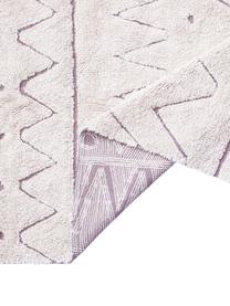 Waschbarer Baumwollteppich Azteca mit geometrischem Muster und Quasten, Flor: 97% Baumwolle 3% Gemischt, Beige, B 90 x L 130 cm (Größe XS)
