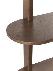 Wandregal Calary mit geriffelter Front, Korpus: Mitteldichte Holzfaserpla, Walnussholz-Optik, B 90 x H 152 cm