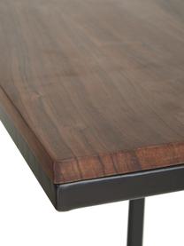 Mesa auxiliar de madera de acacia Celow, Tablero: madera de acacia maciza y, Estructura: metal con pintura en polv, Madera de acacia, An 45 x Al 62 cm