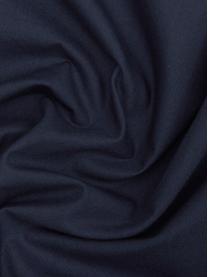 Set lenzuola in percalle blu scuro Elsie, Blu scuro, 240 x 300 cm + 2 federe 50 x 80 cm