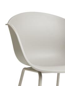 Tuinstoel Claire, Zitvlak: 65% kunststof, 35% glasve, Poten: gepoedercoat metaal, Grijs, B 60 x D 54 cm