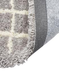 Huňatý behúň s vysokým vlasom Amelie, Sivá, krémovobiela, Š 80 x D 250 cm