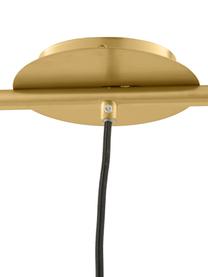 Grote hanglamp Kyle in goudkleur, Baldakijn: geborsteld metaal, Goudkleurig, 80 x 18 cm