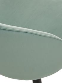 Samt-Polsterstühle Amygrün, 2 Stück, Bezug: Samt (Polyester) Der hoch, Beine: Metall, pulverbeschichtet, Samt Blaugrün, B 51 x T 55 cm