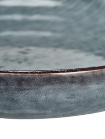 Bols artisanaux Nordic Sea, Ø 22 cm, 4 pièces, Grès cérame, Tons gris et bleus, Ø 22 x haut. 5 cm