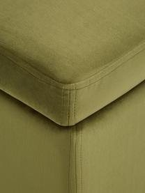 Samt-Hocker Winou mit Stauraum, Bezug: Samt (Polyester) Der hoch, Korpus: Sperrholz, Metall, Samt Olivgrün, B 50 x H 48 cm