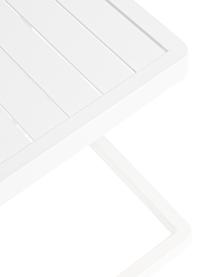 Table d'appoint de jardin Konnor, Aluminium, revêtement par poudre, Blanc, larg. 45 x haut. 45 cm