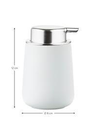 Dispenser sapone in porcellana Nova One, Contenitore: porcellana, Bianco, Ø 8 x Alt. 12 cm