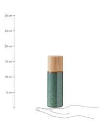 Zout- en peperstrooier-set Bizz, 2-delig, Deksel: hout, Groentinten, beige, hout, Ø 5 x H 17 cm