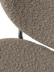 Chaises rembourrées en tissu bouclé Ulrica, 2 pièces, En tissu bouclé taupe, noir, larg. 47 x prof. 61 cm