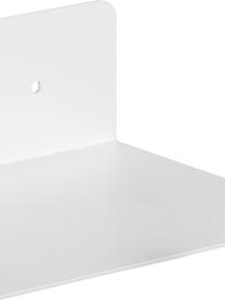 Étagère murale en métal Neptun, Métal, revêtement par poudre, Blanc, larg. 50 x haut. 7 cm