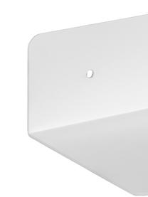 Étagère murale en métal Neptun, Métal, revêtement par poudre, Blanc, larg. 50 x haut. 7 cm