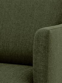 Sofa Fluente (3-Sitzer) in Dunkelgrün mit Metall-Füßen, Bezug: 100% Polyester Der hochwe, Gestell: Massives Kiefernholz, FSC, Füße: Metall, pulverbeschichtet, Webstoff Dunkelgrün, B 196 x T 85 cm