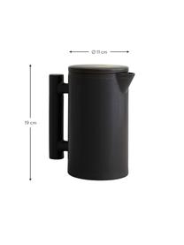 Theepot Yana van keramiek, 1 L, Keramiek, Zwart, Ø 11 x H 19 cm, 1 L