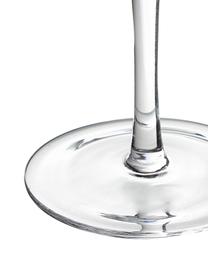 Copas pompadour de champán artesanales con relieves Cami, 4 uds., Vidrio soplado artesanalmente, Transparente, Ø 11 x Al 13 cm