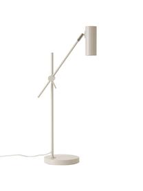 Lámpara de escritorio Cassandra, Pantalla: metal con pintura en polv, Cable: tela, Beige mate, F 47 x Al 55 cm