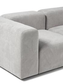 Modulares Sofa Lena (3-Sitzer) in Silbergrau, Bezug: Webstoff (88% Polyester, , Gestell: Kiefernholz, Schichtholz,, Füße: Kunststoff, Webstoff Silbergrau, B 209 cm x T 106 cm