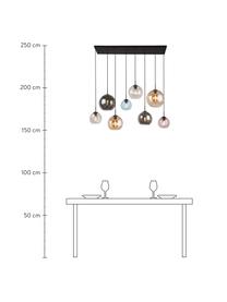 Lampa wisząca z kolorowego szkła Bar, Czarny, wielobarwny, S 151 x W 150 cm