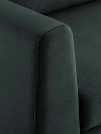 Sofa z aksamitu z metalowymi nogami Luna (3-osobowa), Tapicerka: aksamit (poliester) Dzięk, Nogi: metal galwanizowany, Ciemnozielony aksamit, S 230 x G 95 cm