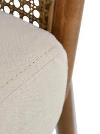 Ratanové křeslo Callo, Krémově bílá, bukové dřevo, Š 106 cm, H 79 cm