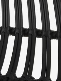 Polyrotan stoelen Costa, 2 stuks, Zitvlak: polyethyleen vlechtwerk, Frame: gepoedercoat metaal, Hout, zwart gelakt, B 47 x D 61 cm