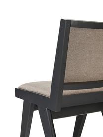 Chaise rembourrée Sissi, Noir avec garnissage, larg. 46 x prof. 56 cm