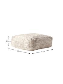 Vloerkussen Renata met vintage patroon, Bekleding: 57 % katoen, 40 % polyest, Beige, B 70 x L 70 cm