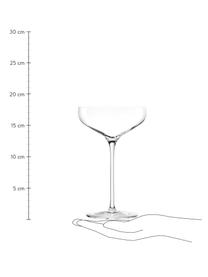 Kristallen champagneglazen Swing, 6 stuks, Kristalglas, Transparant, Ø 12 x H 18 cm, 300 ml