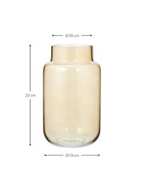 Velká skleněná váza Lasse, Sklo, Jantarová, transparentní, Ø 13 cm, V 22 cm