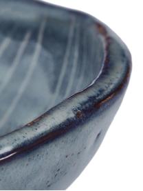 Coupelles à dip artisanales Nordic Sea, 4 pièces, Grès cérame, Tons gris et bleus, Ø 8 x haut. 4 cm