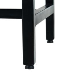Sitzbank Raw aus massivem Mangoholz, Sitzfläche: Massives Mangoholz, gebür, Gestell: Metall, pulverbeschichtet, Schwarz, B 170 x H 47 cm