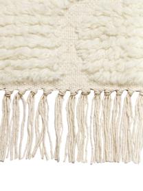 Alfombra artesanal de pelo largo Bayu, 84% lana, 16% algodón 

Las alfombras de lana se pueden aflojar durante las primeras semanas de uso, la pelusa se reduce con el uso diario., Beige, An 80 x L 150 cm (Tamaño XS)