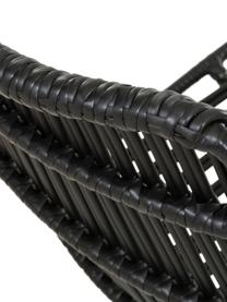 Sillón de poliratán Costa, Asiento: polietileno, Estructura: metal con pintura en polv, Negro, An 64 x F 64 cm